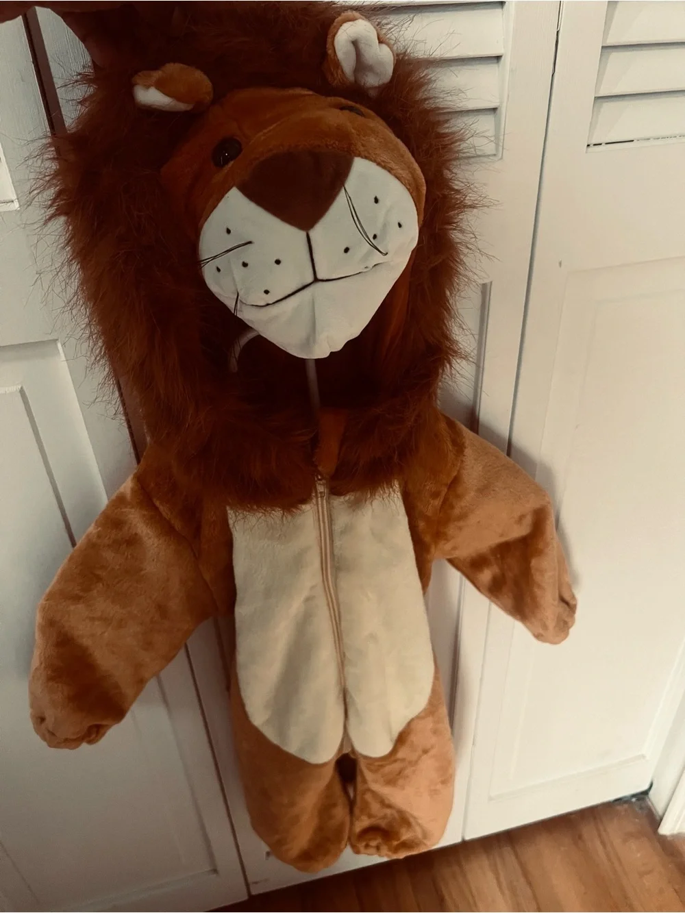 Plush Lion Costume Onesie - Brown